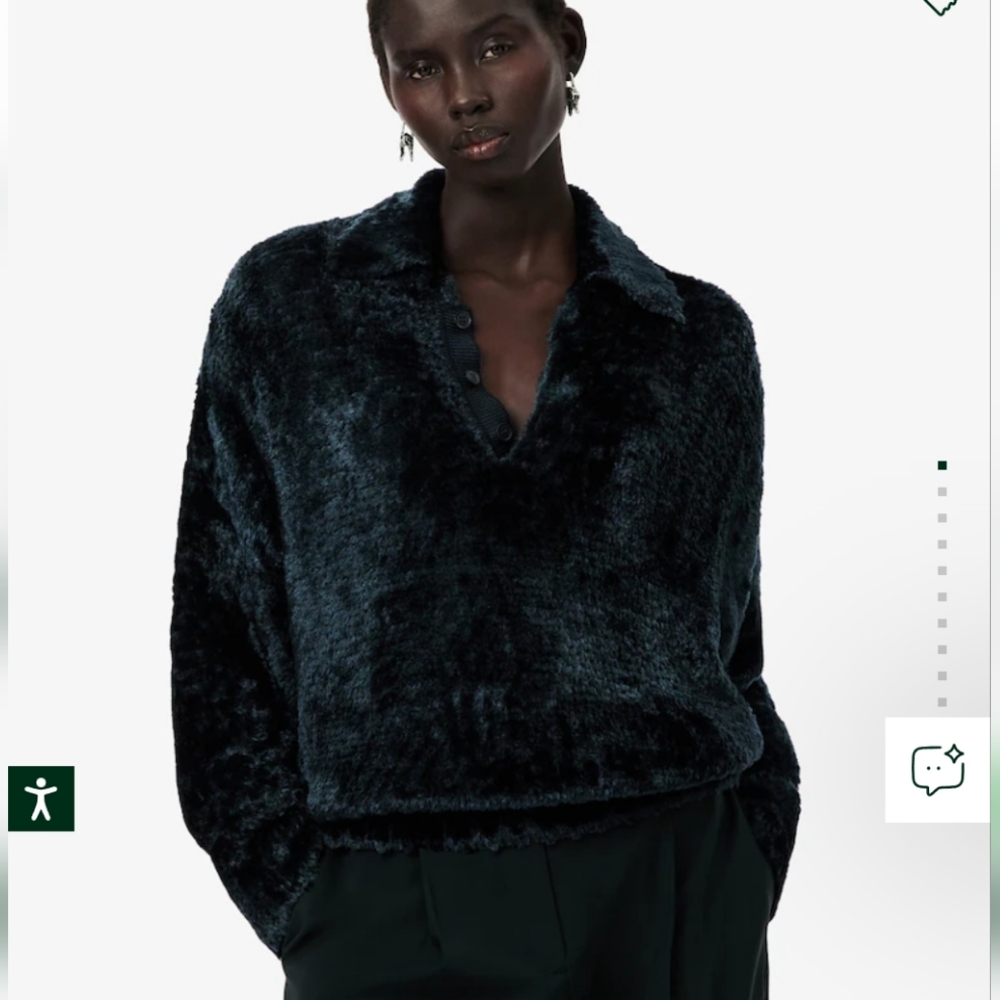 Lacoste Plush Runway Polo Sweater in Deep Green
